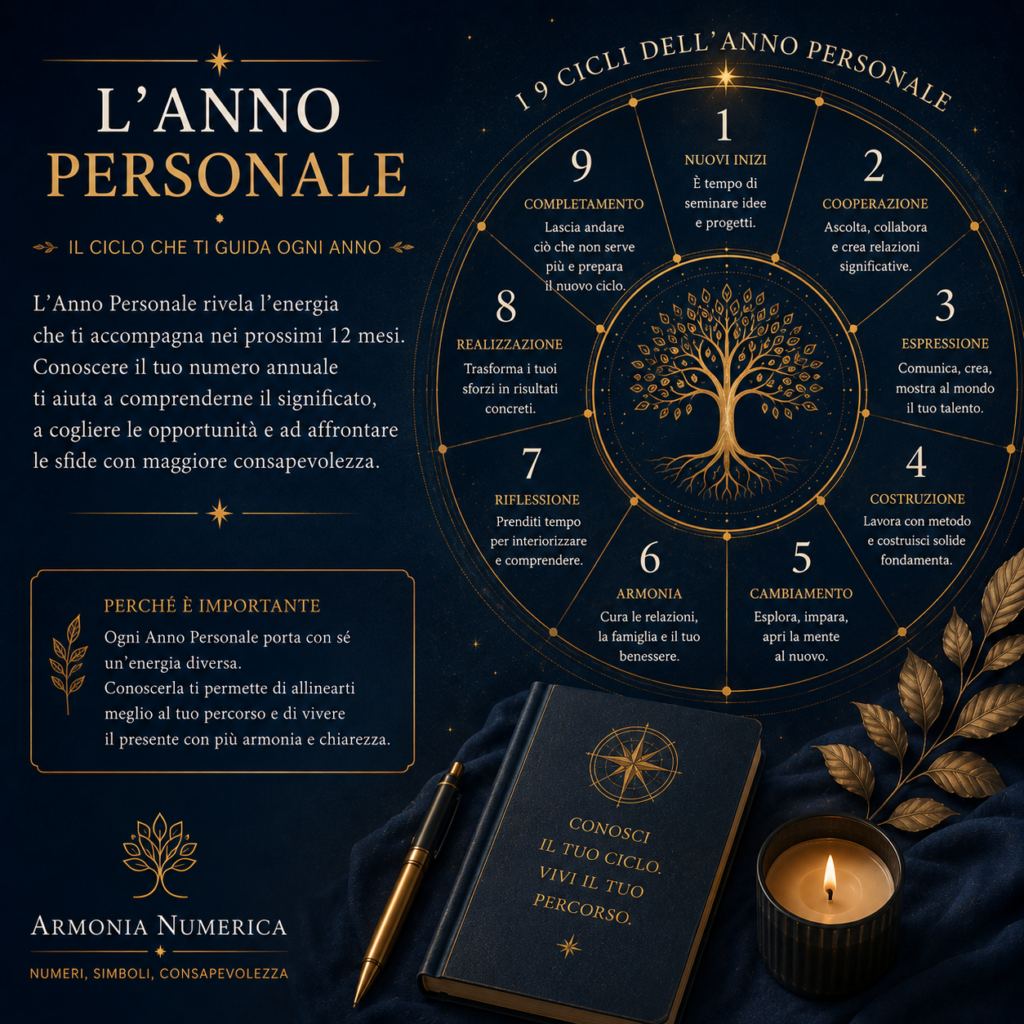 Anno Personale nella numerologia pitagorica e significato dei cicli della vita