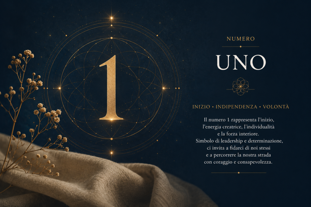 Significato del numero 1 nella numerologia pitagorica - leadership, volontà e indipendenza