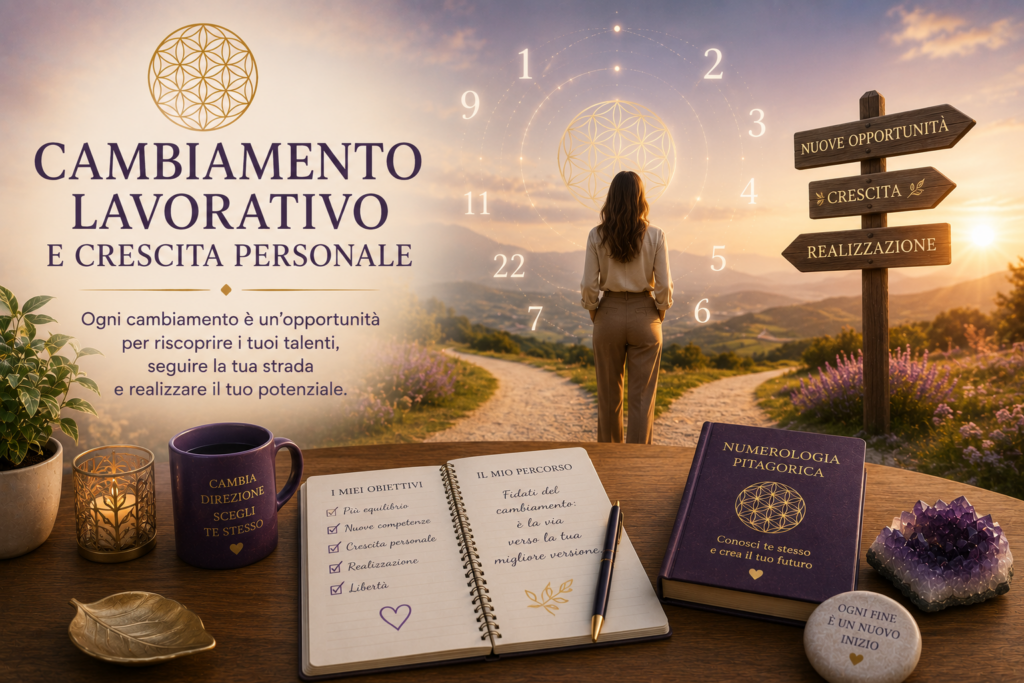Cambiamento lavorativo e crescita personale nella numerologia pitagorica
