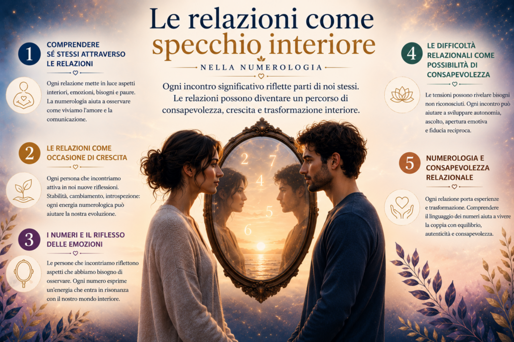 Le relazioni come specchio interiore nella numerologia e crescita personale nella coppia